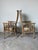 Wood Vintage Coastal Organic Rattan and Leather Arm Dining Chairs – A Pair For Sale - Image 7 of 12