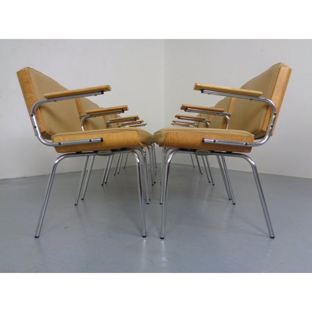 Vintage Conference Armchair in Oak and Chrome from Duba Møbelindustri, Denmark, 1960s For Sale - Image 6 of 18