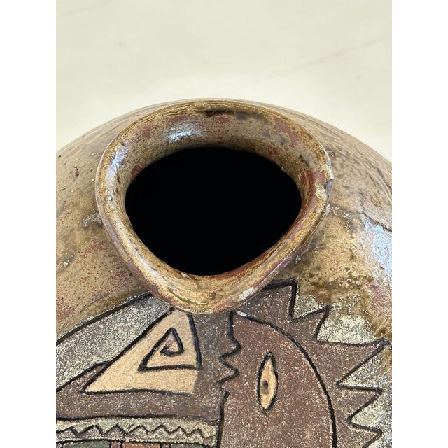 Vintage Vase with Geometric and Abstract Designs, 1970s, in Very Good conditions. Designed 1970 to 1979