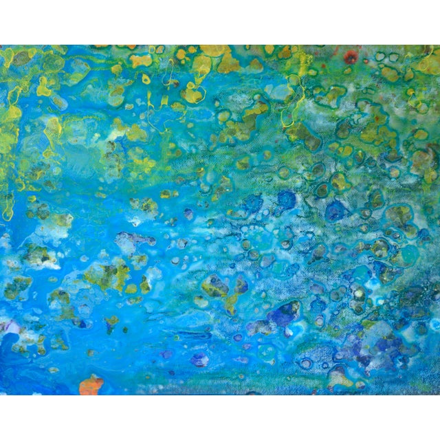 Late 20th Century Fire and Water - Abstract Expressionist Composition in Acrylic on Canvas by Charles David Francis For Sale - Image 5 of 8