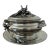 Rare Cipolla Pewter Pheasant Tureen & Under Plate For Sale