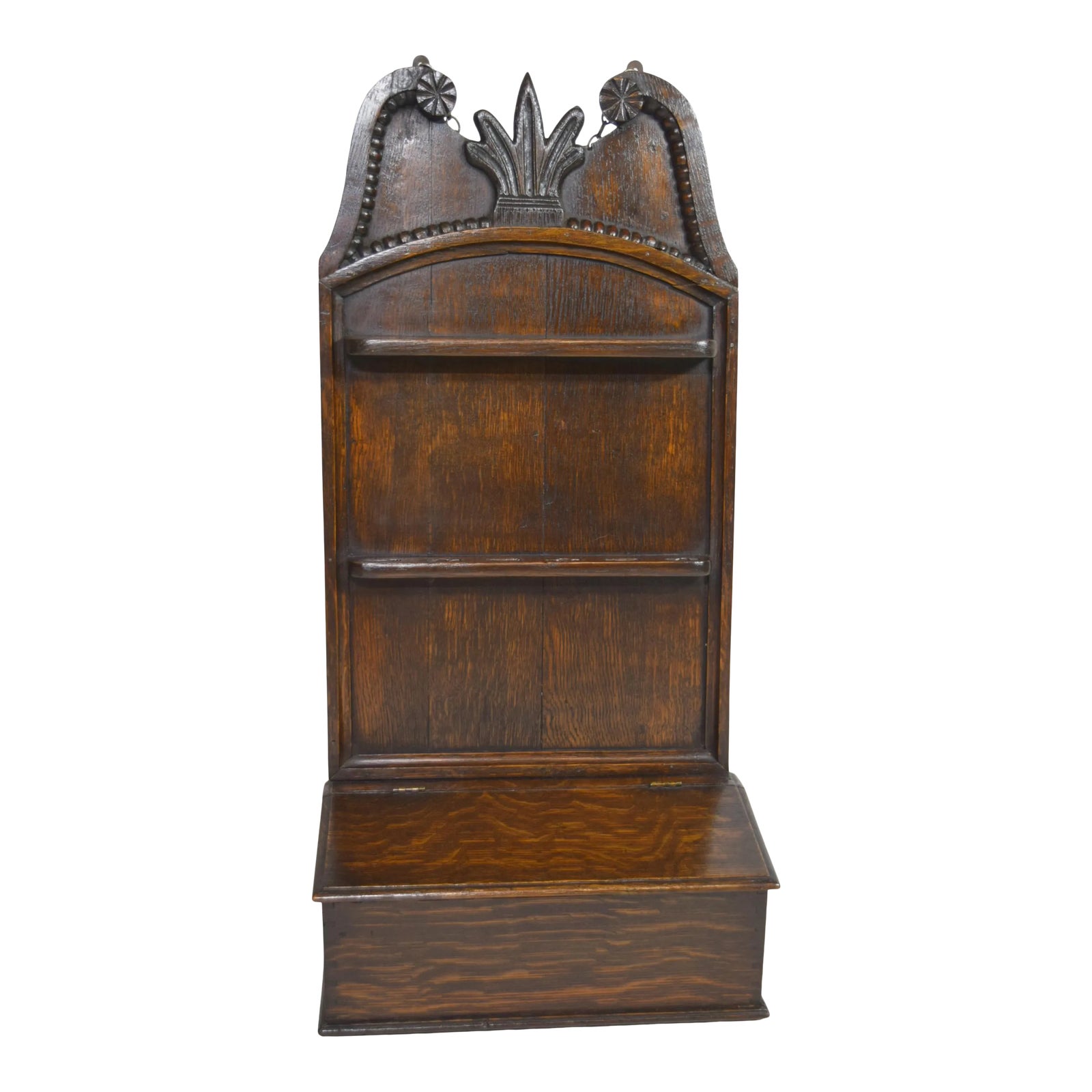 Late 18th/Early 19th-Century English Geogian Oak Spoon Rack | Chairish