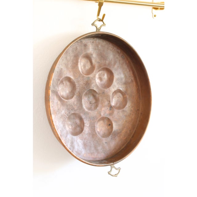 Farmhouse Ext. Large Antique French Copper Egg Poacher 16" For Sale - Image 3 of 5