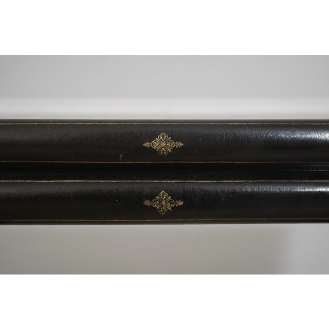 Maitland Smith Leather Wrapped 7 Drawer Console Sofa Table For Sale - Image 10 of 18