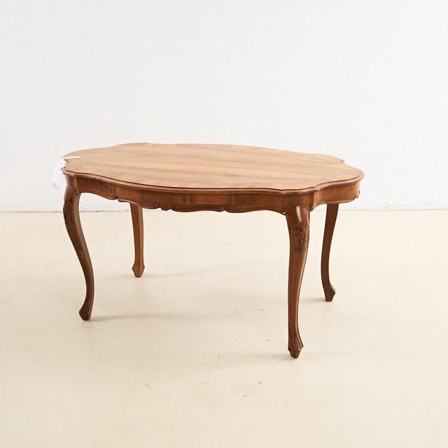 Wood Carved Wooden Coffee Table For Sale - Image 7 of 7