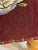 Vintage Burgundy Floral Needlepoint Footstool With Turned Pine Legs For Sale - Image 12 of 13