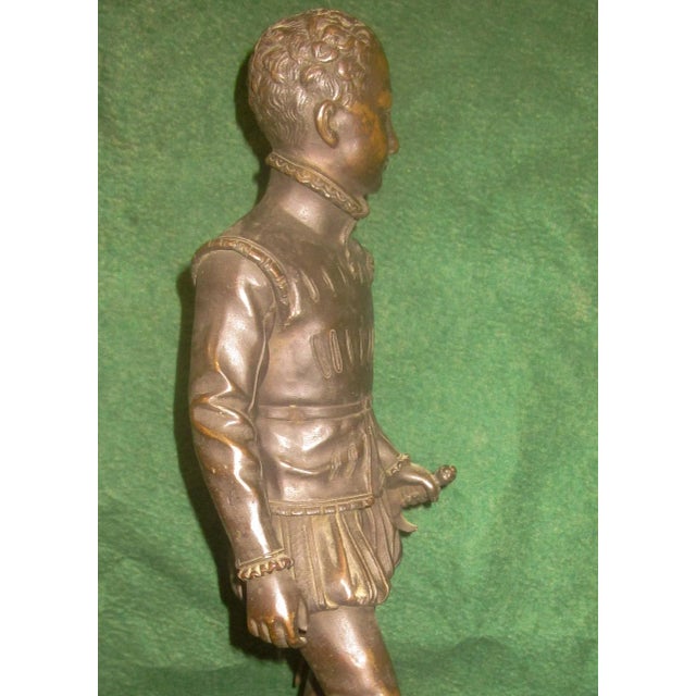 19th C Bronze Statue of a Young Henry IV After Baron Francois Joseph Bosio For Sale In Savannah - Image 6 of 12