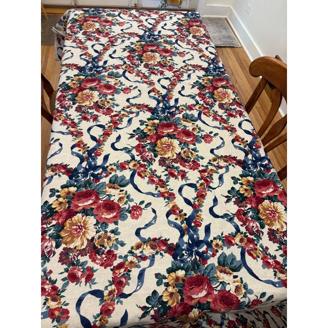 Waverly Floral Fabric Ribbons and Roses 11+ Continuous Yards 56" Width For Sale - Image 4 of 7