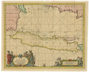 Antique Map of Java in the Dutch East Indies, 1690