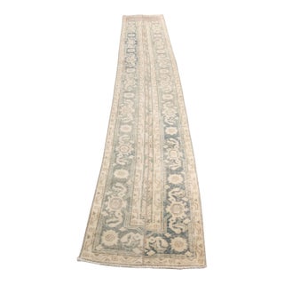 Vintage Handknotted Wool Runner For Sale