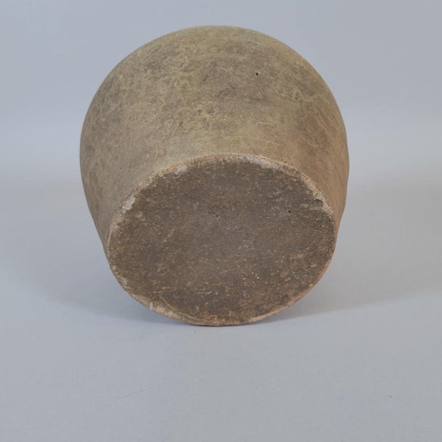 Tan Chinese Eastern Han Tan Earthenware Incised Storage Jar, C. 25–220 Ad For Sale - Image 8 of 8