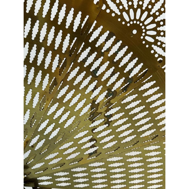1960s Vintage French Brass Fire Screen with Peacock Motif, 1960s For Sale - Image 5 of 12