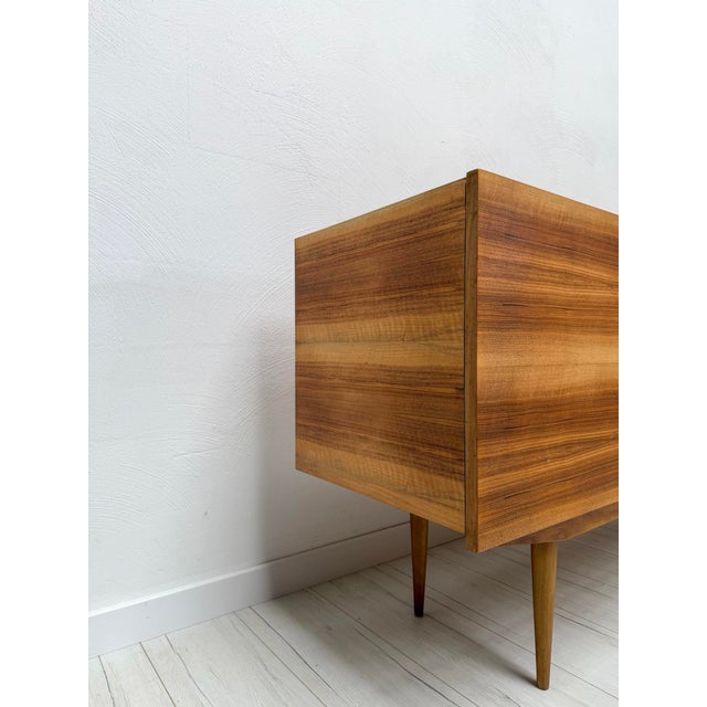 Mid-Century Modern Vintage German Walnut Sideboard, 1960s For Sale - Image 3 of 11