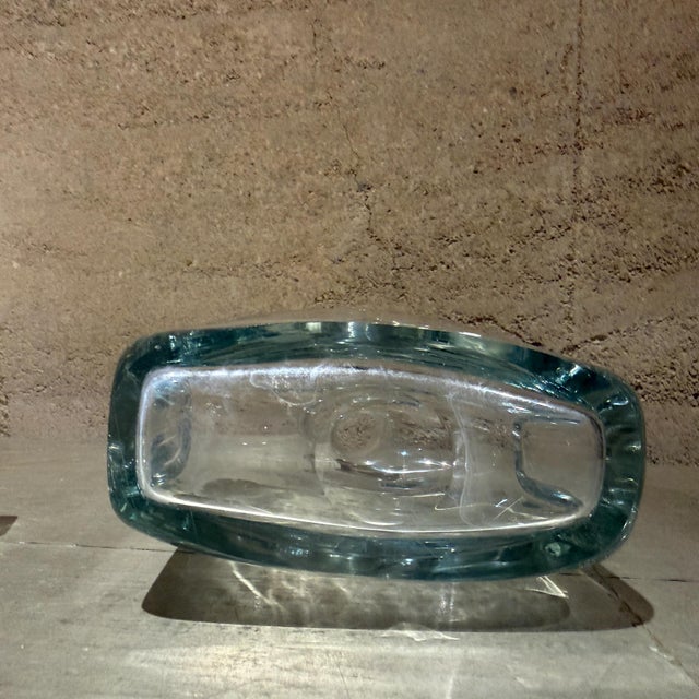 Mid-Century Modern Mid-Century Strombergshyttan (Attributed, Unsigned) Crystal Flask Decanter For Sale - Image 3 of 5