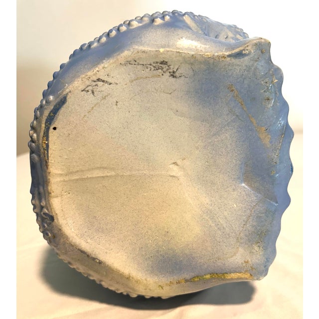 Blue 20th C. MCM Gump's Italian Porcelain Umbrella Holder Floral Motif Decorative Stand For Sale - Image 8 of 8