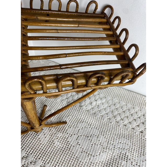 Wall Shelf in Rattan and Bamboo attributed to Franco Albini, Italy, 1960 For Sale - Image 10 of 15