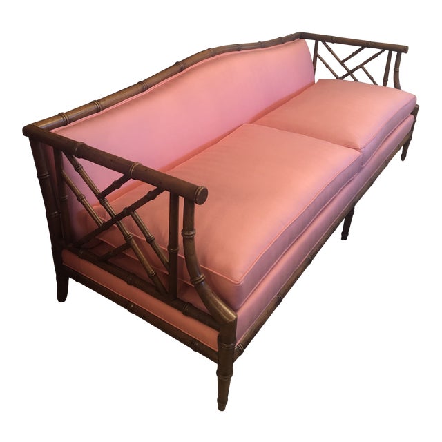 Faux Bamboo Chinoiserie Sofa Chairish
