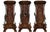A vintage original French cast iron stove with a brown enamel finish. Richly decorated in Art Nouveau style, it features...