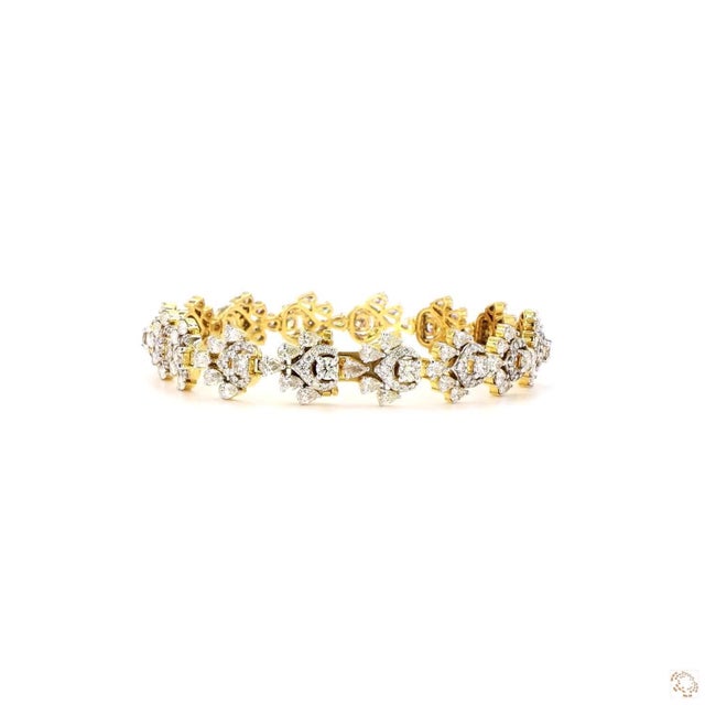 2.63 Carat Round Brilliant Cut Diamond Gold Bracelet For Sale In New York - Image 6 of 9