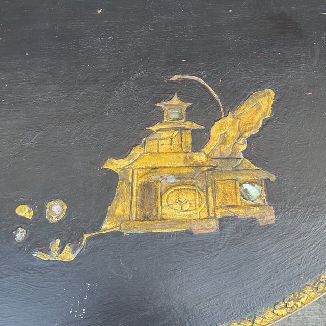 Shell Early 20th Century Hampton Shops Venetian Chinoiserie Cabinet Mother of Pearl For Sale - Image 7 of 12