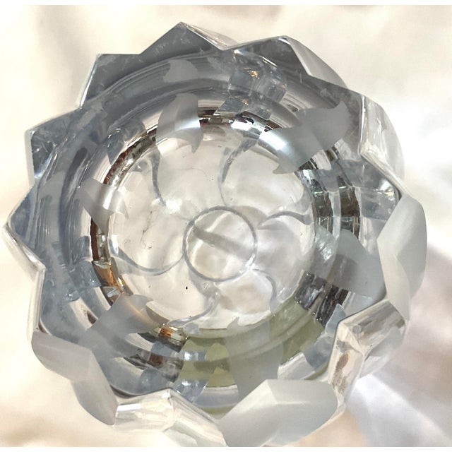 Mikasa-“Flame D’amore”-Hand Blown and Cut, Polished- Heavy Lead Crystal- 10 Inch Tall Vase For Sale - Image 6 of 9