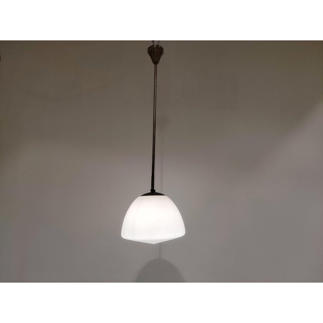 Vintage Opaline Pendant Lamp, 1930s For Sale - Image 4 of 9