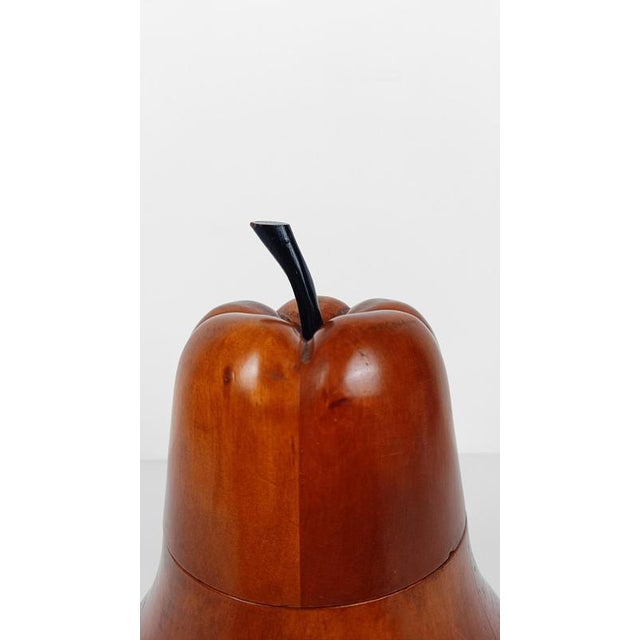 Mid-Century Fruitwood Pear Tea Caddy, 1930s For Sale - Image 9 of 18
