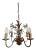 Maison Bagues Style Tole Peinte Floral Chandelier - Mid Century For Sale