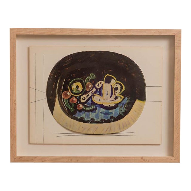 1948 Framed Lithographic Plate, Céramiques De Picasso For Sale