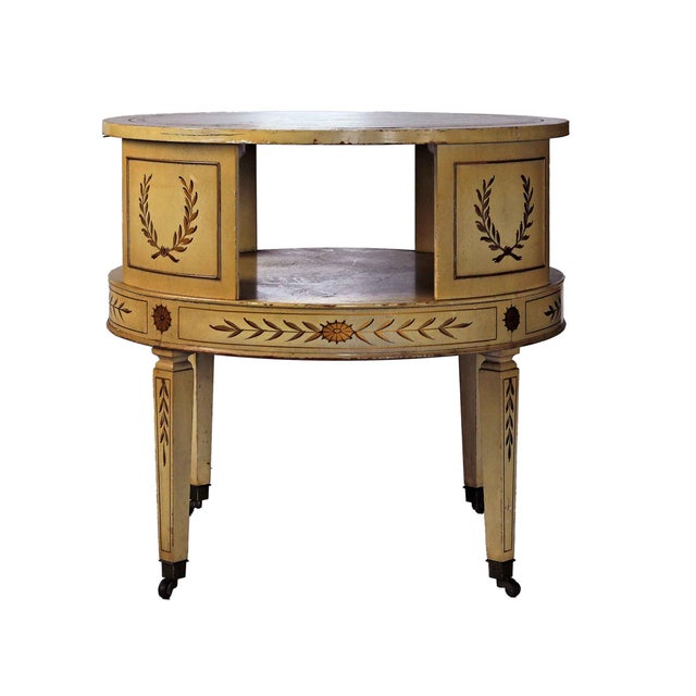 Mid 20th Century French Provincial Style Drum Table For Sale - Image 5 of 6