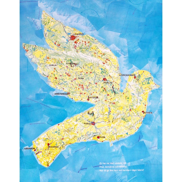 Date: 1993 Size: 19.5 x 27.5 inches About the Poster: A Swedish poster celebrating the European Union. The translation of...