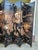 Vintage Oriental Asian Chinese black Lacquer Screen With beautiful Details