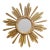 Large Vintage Italian Giltwood Sunburst Mirror With Carved Scroll Frame For Sale