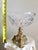 Vintage Cut Crystal Compote on Ornate Gilt Pedestal | Hollywood Regency Centerpiece | Rococo Crystal Fruit Bowl For Sale In Chicago - Image 6 of 8