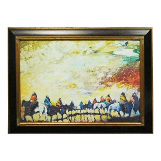 Earl Biss Reflections Under a Summer Sky #6 Giclee on Canvas with Custom Frame For Sale