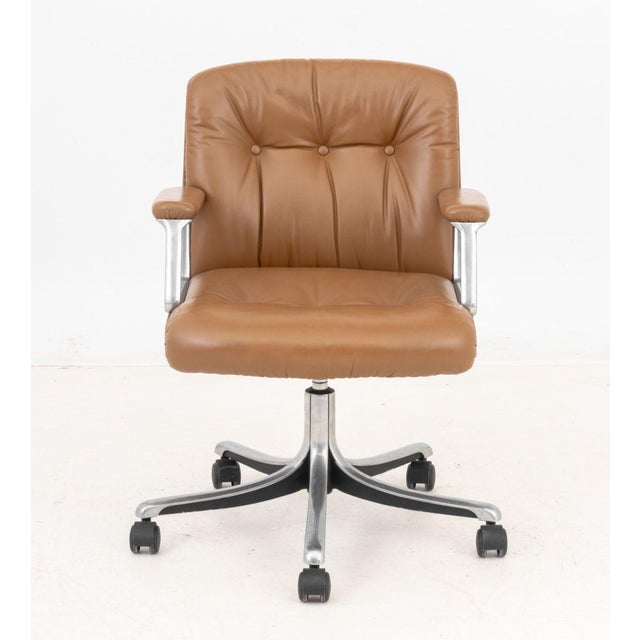 OsvaIdo Borsani (Italian, 1911-1985), Swivel Office Chair, Model No. P126, circa 1970, produced by Tecno, Italy, aluminum,...