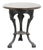 Antique English Side table with Cast Iron Base and Round Wooden Tabletop For Sale