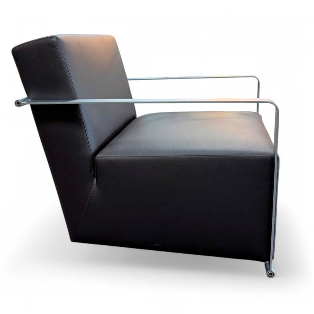 Modern CasaDesús Brando Leather Lounge Chairs, a Pair For Sale - Image 3 of 4
