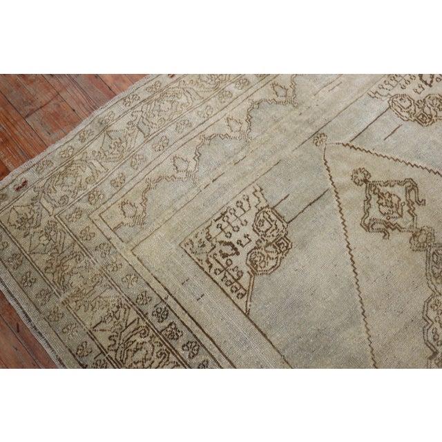 Neutral Tone Vintage Turkish Oushak Rug For Sale - Image 4 of 18