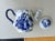 Blue Vintage Ceramic Floral Blue & White Tea Pot For Sale - Image 8 of 10