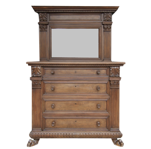 Early 20th Century Italian Renaissance Revival Chest of Drawers with Mirror Top, 1920s