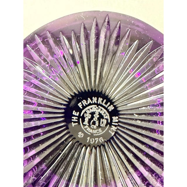 Franklin Mint 1976 Baccarat France Julius Caesar Purple Sulphide Paperweight For Sale - Image 9 of 14