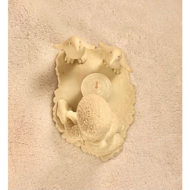 Dept 56 Snowbabies Figurne "Once Upon a Time..." Votive Candle Holder 1996-2000 Original Box & Packing For Sale - Image 9 of 12