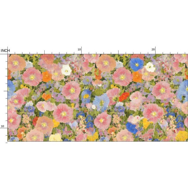 Step into a sun-drenched garden in full bloom with our Petunia Meadow Floral Wallpaper, where soft pink trumpet blooms...