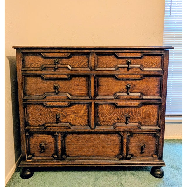 Antique English Dresser Solid Oak, Jacobean Style, 1700s For Sale - Image 17 of 17