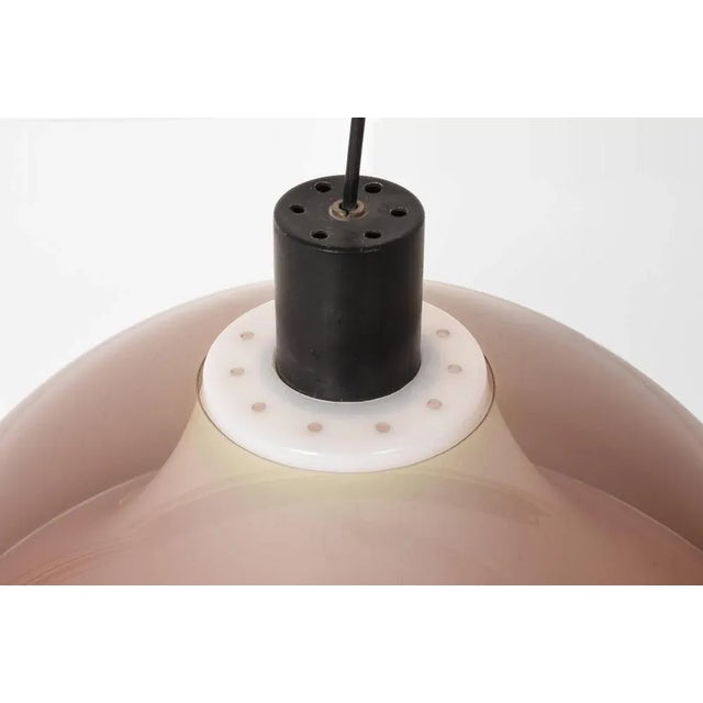 1960s Mid-Century Italian Modern Brown Acrylic Glass Pendant from Stilux, 1960s For Sale - Image 5 of 6