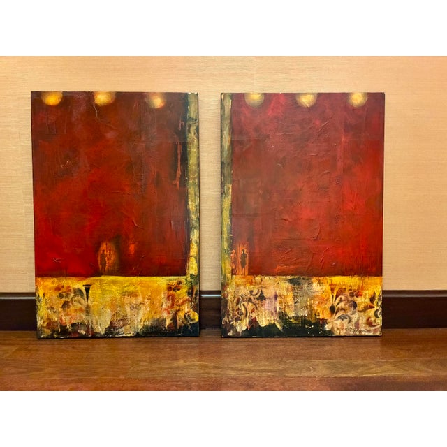 La Part De L’ombre (Diptych), Maryline Lemaitre, 2006 – Large Abstract Mixed Media For Sale - Image 4 of 7