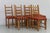 Mid-Century Modern Vintage Danish Brutalist Oak Ladder Back Dining Chairs, 1960s, Set of 8 For Sale - Image 3 of 18