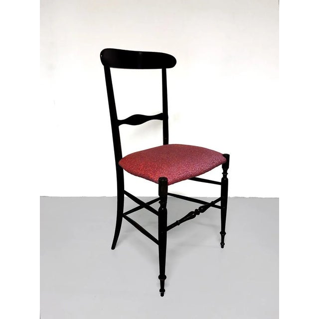 Vintage Campanino Chiavari Chair with Rubelli Fabric by Levaggi For Sale - Image 6 of 6