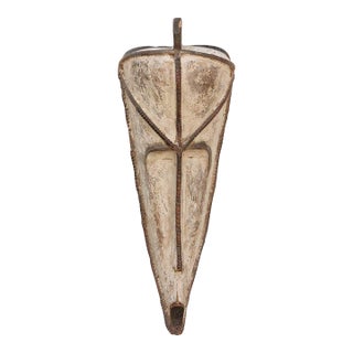 Authentic Large Fang Mask With Ritual Ropework For Sale